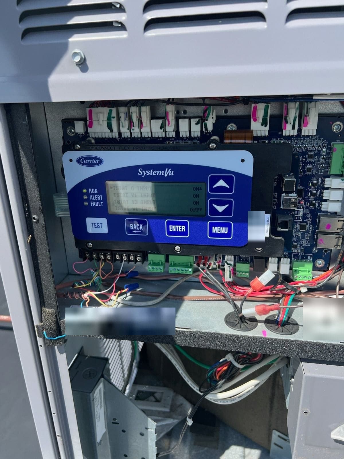 Rooftop unit controller before the repair
